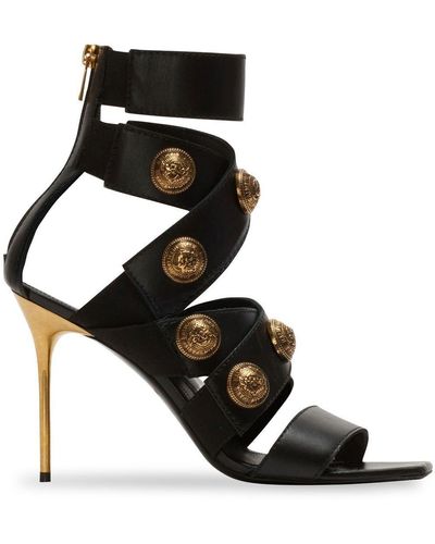 Balmain Sandali con tacco a stiletto - Nero