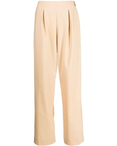 Rejina Pyo Geplooide Pantalon - Naturel