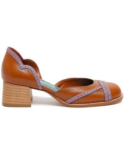 Sarah Chofakian Felice 40mm Court Shoes - Brown