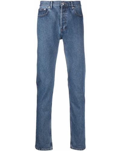 A.P.C. Low-rise Straight-leg Jeans - Blue