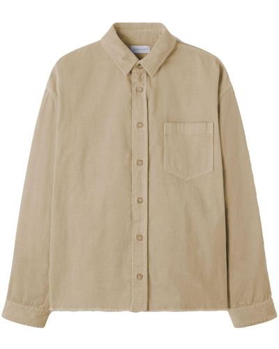 John Elliott Talladega Corduroy-finish Cotton Shirt - Natural