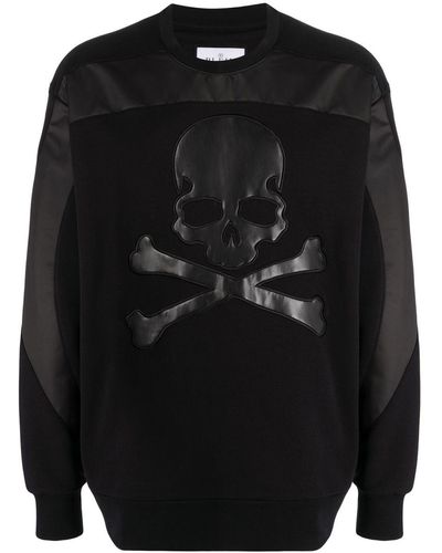 Philipp Plein Panelled Skull Swearshirt - Black