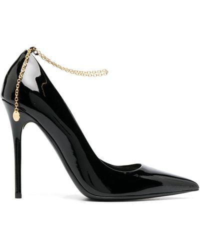 Tom Ford Chain 105 Patent Leather Pumps - Black