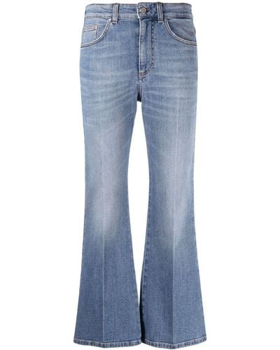 Stella McCartney Jeans svasati a vita alta - Blu