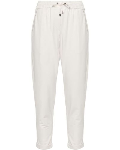 Brunello Cucinelli Broek Met Trekkoord - Wit