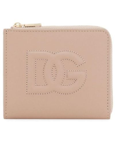 Dolce & Gabbana Dg Logo Leather Wallet - Natural
