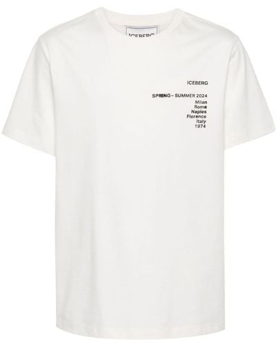 Iceberg Camiseta con logo estampado - Blanco