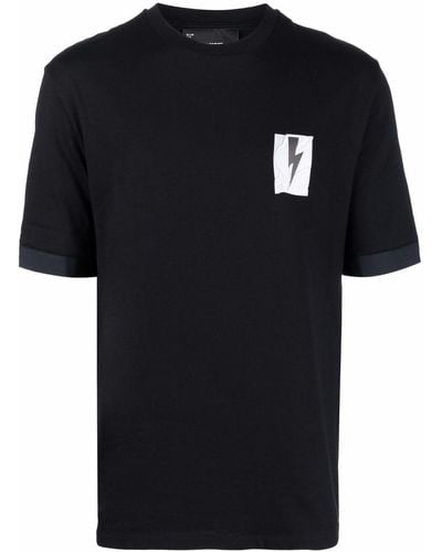Neil Barrett Flag Bolt Cotton T-shirt - Black