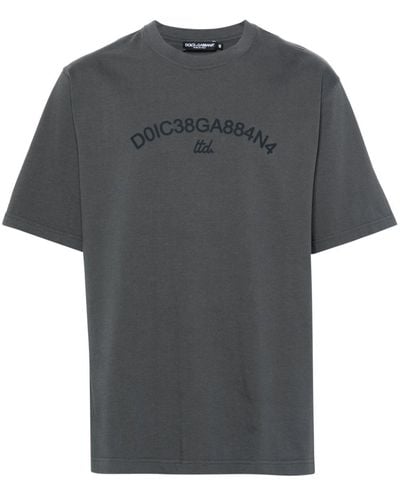 Dolce & Gabbana T-shirt Met Logopatch - Grijs