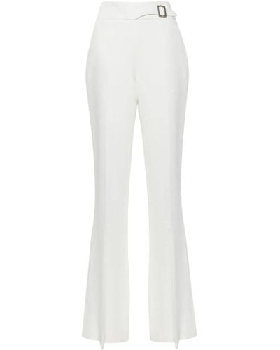 Ermanno Scervino Buckle-strap Tailored Trousers - White