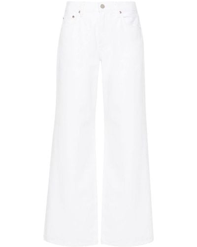 Agolde Clara Low-rise Flared Jeans - White