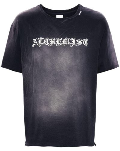 Alchemist Logo-print Cotton T-shirt - Blue