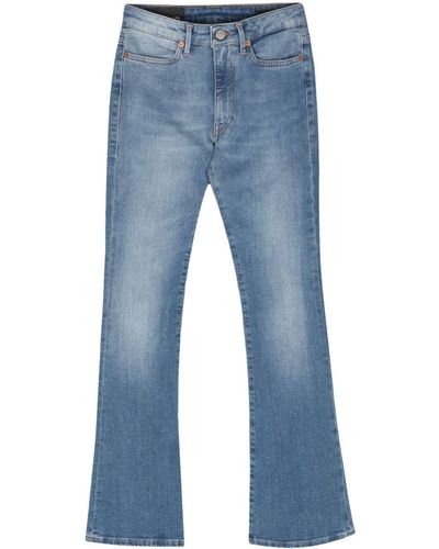 Dondup Mandy Flared-cut Organic-cotton Jeans - Blue