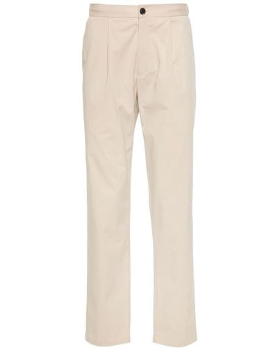 Emporio Armani Mid-rise Tapered Chinos - Natural