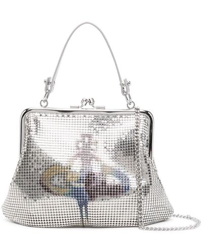 Vivienne Westwood Granny Frame Chain-link Tote Bag - White