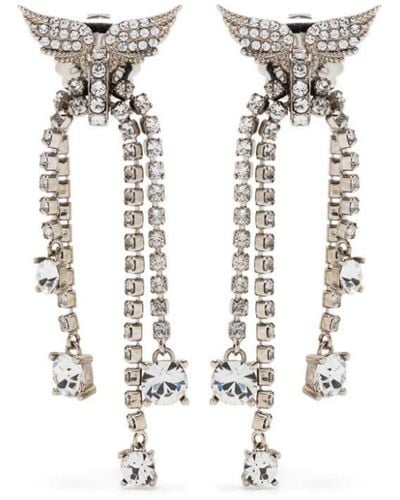 Zadig & Voltaire Orecchini pendenti con cristalli - Bianco