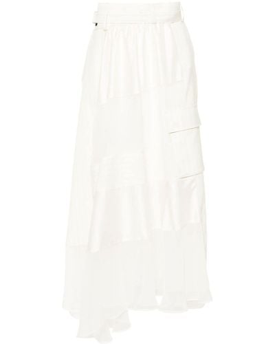 Sacai パネル スカート - ホワイト
