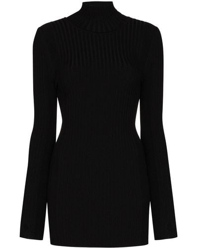 Rabanne Ribbed Roll-neck Sweater - Black