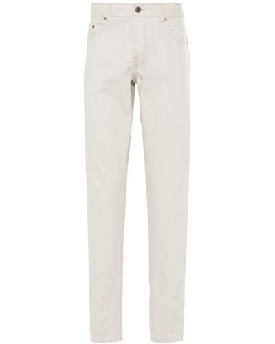 Peserico Selvedge Five-pocket Regular Jeans - White
