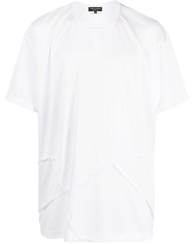 Comme des Garçons T-Shirt mit sichtbaren Nähten - Weiß