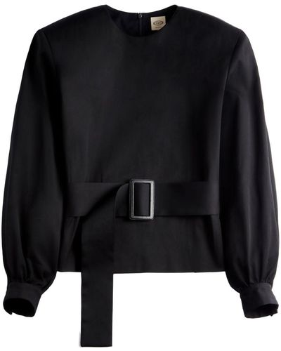 Tod's Long Puff Sleeves Blouse - Black