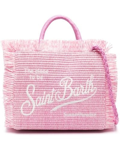 Mc2 Saint Barth Colette Straw Tote Bag - Pink