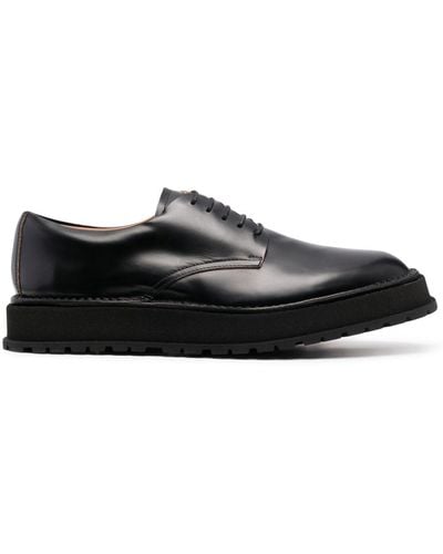 Buttero Lace-up Leather Shoes - Black