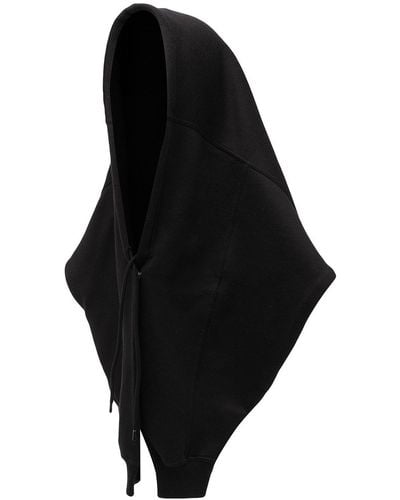 Balenciaga Logo-embroidered Hood - Black
