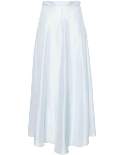 Forte Forte A-line Silk Midi Skirt - White