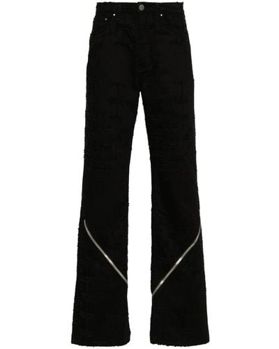 HELIOT EMIL Distressed-effect Cotton Jeans - Black