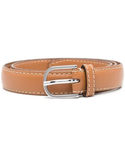 Totême Pebbled Leather Belt - Brown