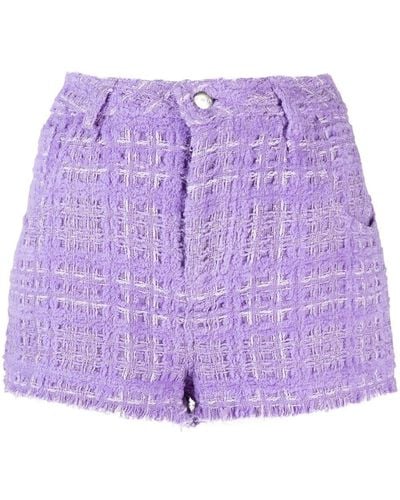 IRO Tweed Mini Shorts - Purple