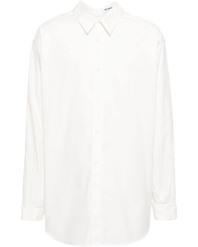 Hed Mayner Long-sleeve Cotton Shirt - White