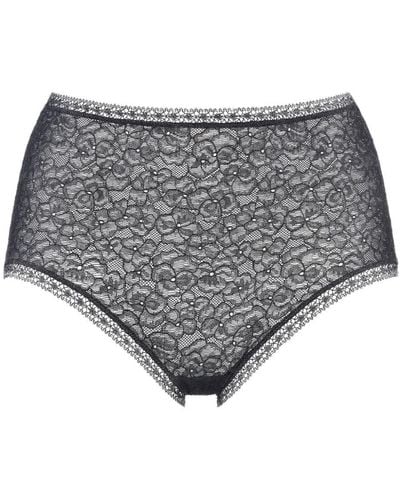 Eres Lace-panel High-waisted Briefs - Gray