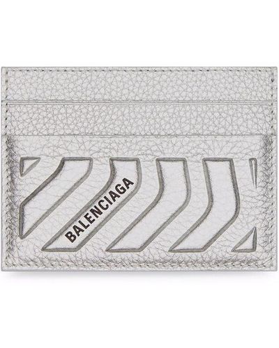 Balenciaga Kartenetui mit Logo-Print - Mettallic