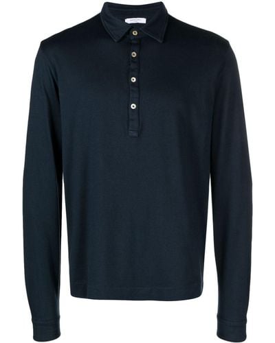 Boglioli Jersey Cotton-blend Polo Shirt - Blue