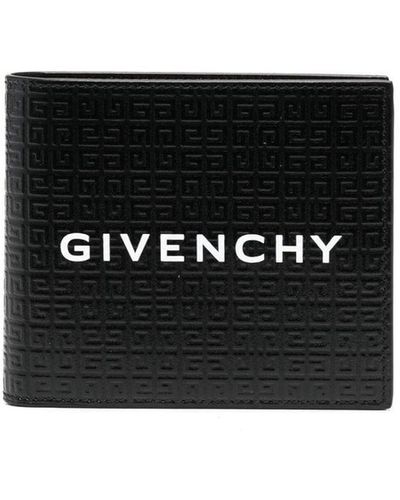 Givenchy Portefeuille en cuir à logo embossé - Noir