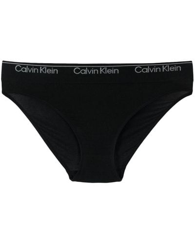 Calvin Klein Slip mit Logo-Bund - Schwarz