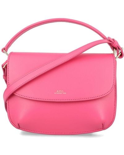 A.P.C. Mini-Tasche aus Leder - Pink