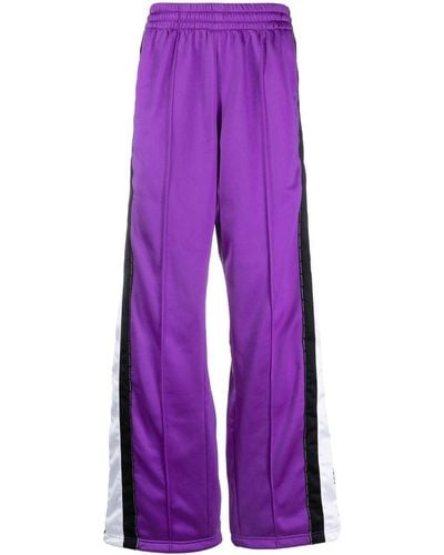 VTMNTS Side Stripe-detail Trousers - Purple