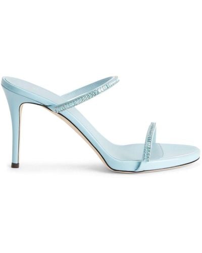 Giuseppe Zanotti Iride Crystal 90mm Sandals - Blue