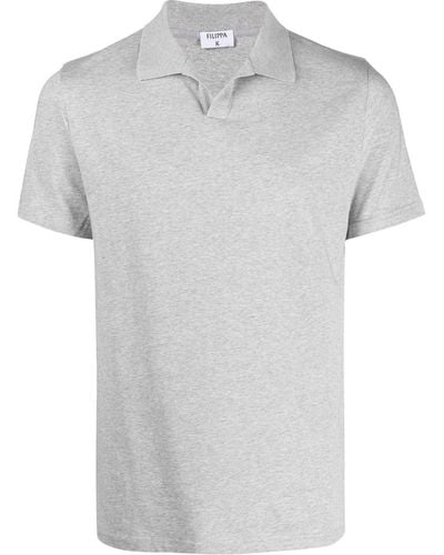 Filippa K Fine-knit Polo Shirt - Grey