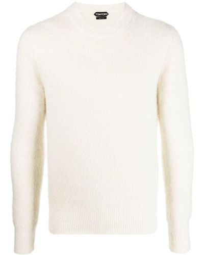 Tom Ford Crew-neck Wool Sweater - White