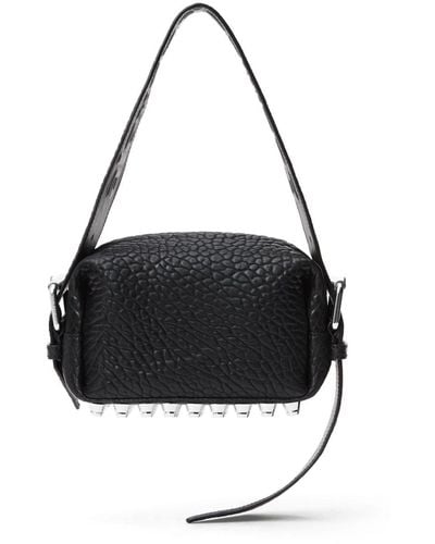 Alexander Wang Small Ricco Leather Shoulder Bag - Black