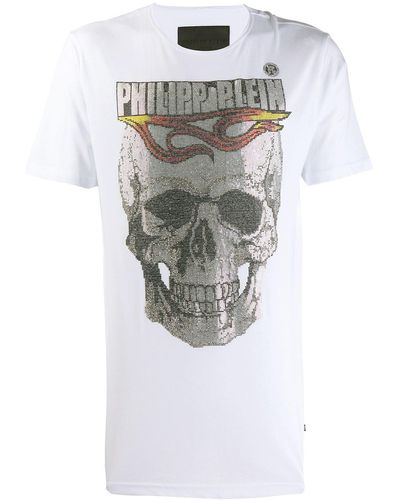Philipp Plein Round Neck Flame T-shirt - Multicolour