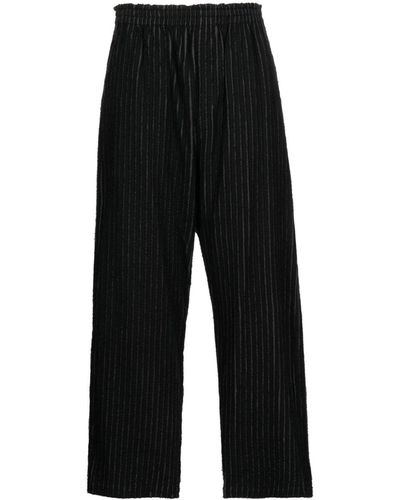 Craig Green Ripped Striped Straight-leg Trousers - Black