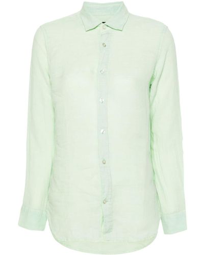 Peuterey Hemd aus Leinen - Grün
