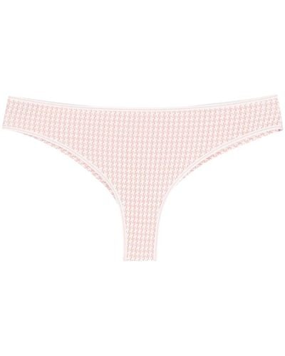 Marlies Dekkers Gloria Houndstooth-pattern Briefs - Pink