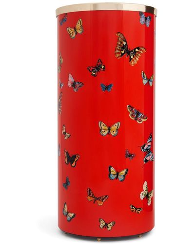 Fornasetti Porte-parapluie Farfalle à imprimé papillon - Rouge