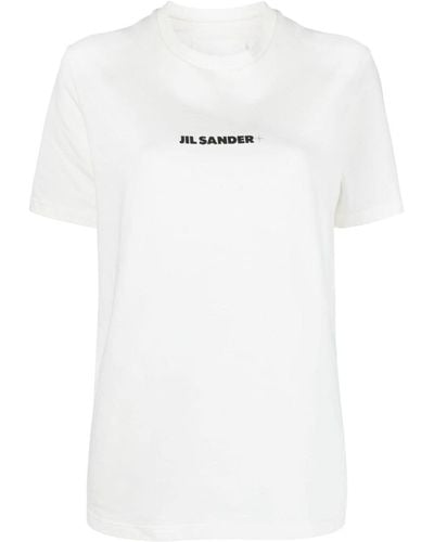 Jil Sander Logo-print Cotton T-shirt - Wit